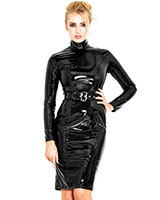 Gloss PVC Black Regulation Dress - up to Size 6XL