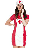 Mischievous Medic Gloss PVC Nurse Dress with Cap