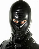 Latex Hangman's Hood with Eyes and - optional Mouth Opening