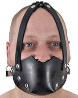 Thick Rubber Muzzle Head Harness - also as Lockable - Click Image to Close