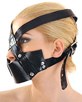 Rubber Face Harness mith Mouth Mask - Click Image to Close