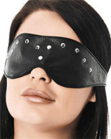 Leather Blindfold with Rivets