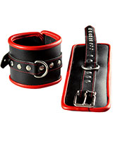 Leather Leg Cuffs with D-Rings