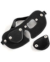 Leather Eye Mask with Lining and Detachable Flaps
