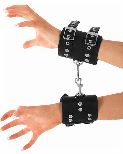 Leather Arm Cuffs with Snap Links