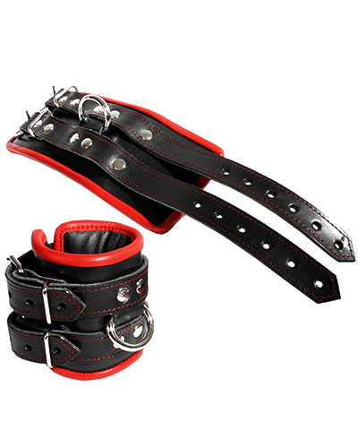 Leather Arm Cuffs with D-Rings
