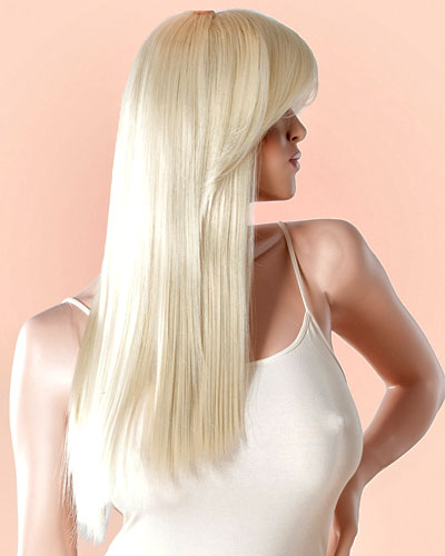 Long Sleek Blonde Wig