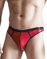Gent's Red Wetlook String with Bulge by Regnes Fetish Planet - Click Image to Close