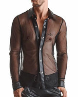 Mesh and Wet Look Shirt by Regnes Fetish Planet